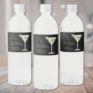 Étiquette Pour Bouteilles D'eau Tini Bit Older Martini Fête d'anniversaire