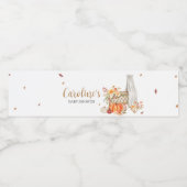 Étiquette Pour Bouteilles D'eau Tomber dans l'amour Citrouille orange (Étiquettes simples)