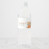 Étiquette Pour Bouteilles D'eau Tomber dans l'amour Citrouille orange (Devant)