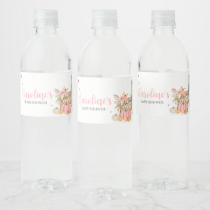 Étiquette Pour Bouteilles D'eau Tomber dans l'amour Citrouille rose