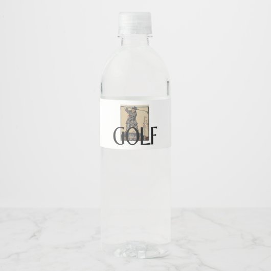 Étiquette Pour Bouteilles D'eau TOP Golf Old School (Devant)