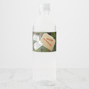 Étiquette Pour Bouteilles D'eau Top Secret GI Soldier Camouflage Party