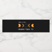 Étiquette Pour Bouteilles D'eau Total Solaire Eclipse 2024 Mémoire de ville person (Étiquettes simples)