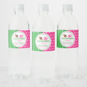 Étiquette Pour Bouteilles D'eau Touchdowns ou Toutus Gender Revevela Party