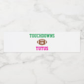 Étiquette Pour Bouteilles D'eau Touchdowns ou Tutus Genre Reveal (Étiquettes simples)