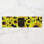 Étiquette Pour Bouteilles D'eau Tournesol jaune vif - (Étiquettes simples)