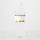 Étiquette Pour Bouteilles D'eau Tournesols rustiques & Lavender Baby Water Étiquet (Dos)