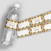 Étiquette Pour Bouteilles D'eau Tournesols rustiques & Lavender Baby Water Étiquet