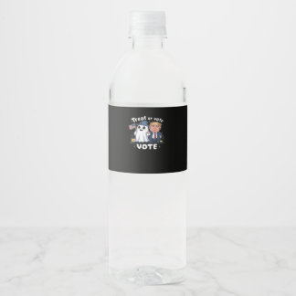 Étiquette Pour Bouteilles D'eau Traiter Ou Voter, Trumpkin Éffrayant, Halloween Gr
