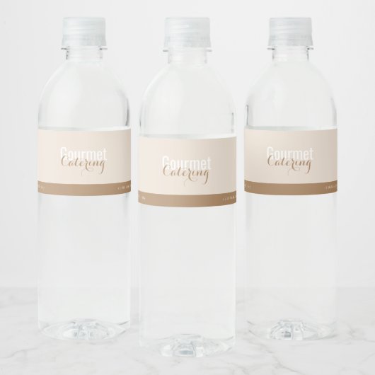 Étiquette Pour Bouteilles D'eau Traiteur Gourmet (Bouteilles)