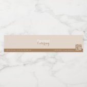 Étiquette Pour Bouteilles D'eau Traiteur Gourmet (Étiquettes simples)
