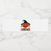 Étiquette Pour Bouteilles D'eau Treck Trat Citrouille Sourire (Étiquettes simples)