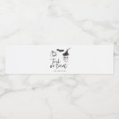 Étiquette Pour Bouteilles D'eau Tricoter ou traiter éffrayant | Parti Halloween (Étiquettes simples)