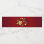 Étiquette Pour Bouteilles D'eau Trois Roses de bijoux (Étiquettes simples)