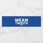 Étiquette Pour Bouteilles D'eau Trump 2024 Tweet Moyenne des élections (Étiquettes simples)