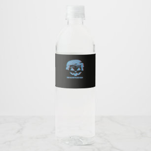 Étiquette Pour Bouteilles D'eau Trumpkin 3D Rendre Halloween plus grand