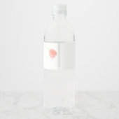 Étiquette Pour Bouteilles D'eau Tulipes roses douces (Dos)