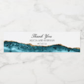 Étiquette Pour Bouteilles D'eau Turquoise et or Agate Mariage bouteille d'eau Étiq (Étiquettes simples)