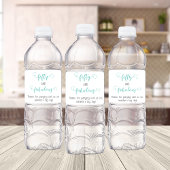 Étiquette Pour Bouteilles D'eau Turquoise Grey 50 et Fabuleux anniversaire
