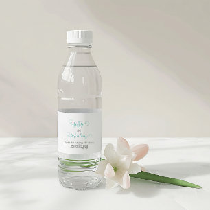 Étiquette Pour Bouteilles D'eau Turquoise Grey 50 et Fabuleux anniversaire