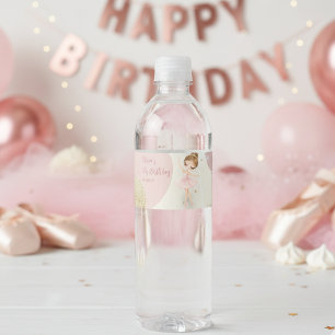 Étiquette Pour Bouteilles D'eau Tutu Ballerine Rose Danseuse Classique Fille Anniv