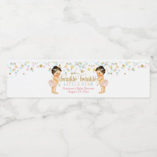 Étiquette Pour Bouteilles D'eau Twinkle Little Star Twin Girls