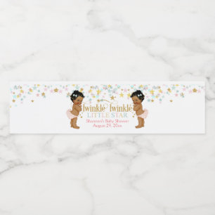 Étiquette Pour Bouteilles D'eau Twinkle Little Star Twin Girls