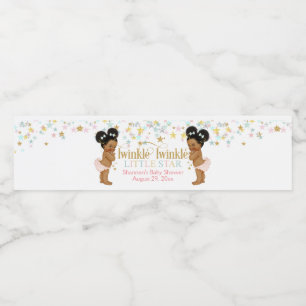 Étiquette Pour Bouteilles D'eau Twinkle Little Star Twin Girls Puffs