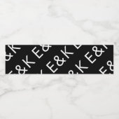 Étiquette Pour Bouteilles D'eau Ultra-moderne Gras Grand Monogramme Simple (Étiquettes simples)