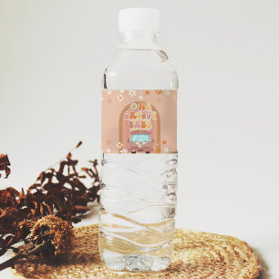 Étiquette Pour Bouteilles D'eau Un Babe Retro Super Arc-en-ciel 1er anniversaire