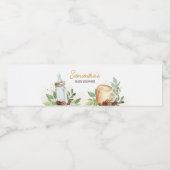 Étiquette Pour Bouteilles D'eau Un bébé brasse du café (Étiquettes simples)