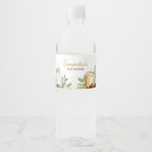 Étiquette Pour Bouteilles D'eau Un bébé brasse du café (Devant)