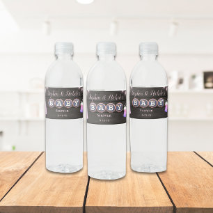 Étiquette Pour Bouteilles D'eau Un Bébé Rustique Brûle Du Baby shower Rose
