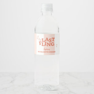 Étiquette Pour Bouteilles D'eau Un dernier flirt Enterrement de vie de jeune fille