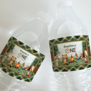 Étiquette Pour Bouteilles D'eau Un Joyeux Camper Premier anniversaire