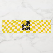 Étiquette Pour Bouteilles D'eau Un joyeux Mec souriant visage Anniversaire (Étiquettes simples)