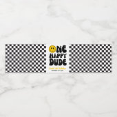 Étiquette Pour Bouteilles D'eau Un joyeux Mec souriant visage Anniversaire (Étiquettes simples)