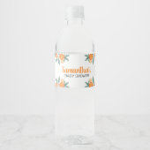 Étiquette Pour Bouteilles D'eau Un Petit Baby shower D'Oranges Botaniques Cutie (Devant)