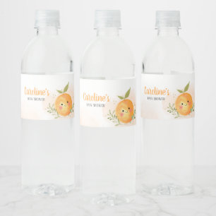 Étiquette Pour Bouteilles D'eau Un Petit Baby shower Orange Citrus Cutie