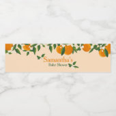 Étiquette Pour Bouteilles D'eau Un Petit Baby shower Orange Cutie (Étiquettes simples)