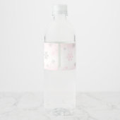 Étiquette Pour Bouteilles D'eau Un petit Baby shower rose Flocon de neige (Dos)