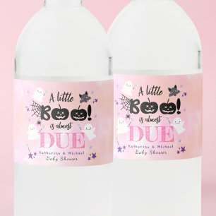 Étiquette Pour Bouteilles D'eau Un Petit Boo   Halloween Baby shower fille