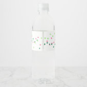 Étiquette Pour Bouteilles D'eau Une pastèque aquarelle Confettis de pastèque (Dos)