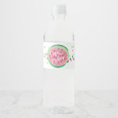 Étiquette Pour Bouteilles D'eau Une pastèque aquarelle Confettis de pastèque (Devant)