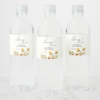 Étiquette Pour Bouteilles D'eau Une petite abeille à miel est en route Baby Shower