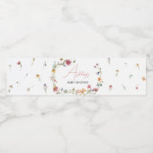 Étiquette Pour Bouteilles D'eau Une petite fille Wildflower (Étiquettes simples)