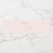 Étiquette Pour Bouteilles D'eau Une répétition Mariage d'un jour de plus rose (Étiquettes simples)