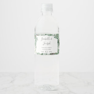 Étiquette Pour Bouteilles D'eau Une verdure succulente Étiquette de bouteilles d