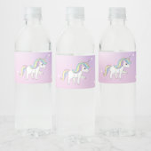 Étiquette Pour Bouteilles D'eau Unicorn Party Collection! (Bouteilles)