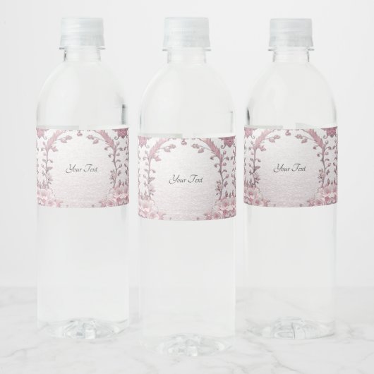 Étiquette Pour Bouteilles D'eau Unique Étiquette de bouteille d'eau rose (Bouteilles)